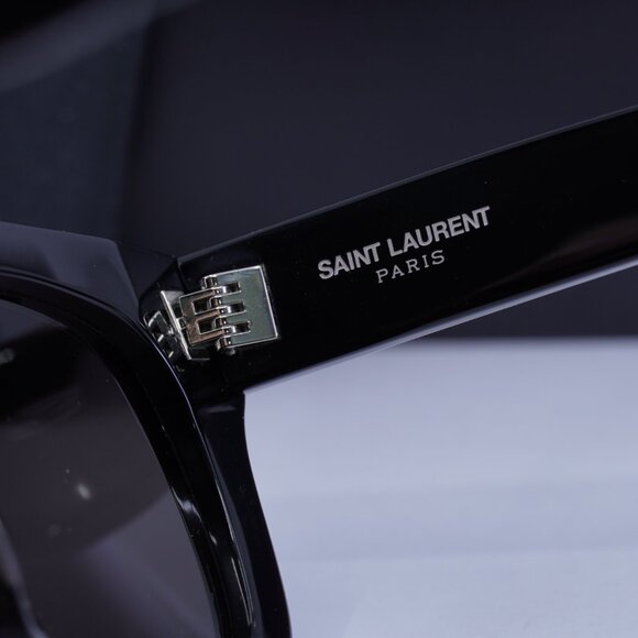 Saint Laurent SL650 MONCEAU 001 Square Sunglasses - Black - Picture 8 of 12